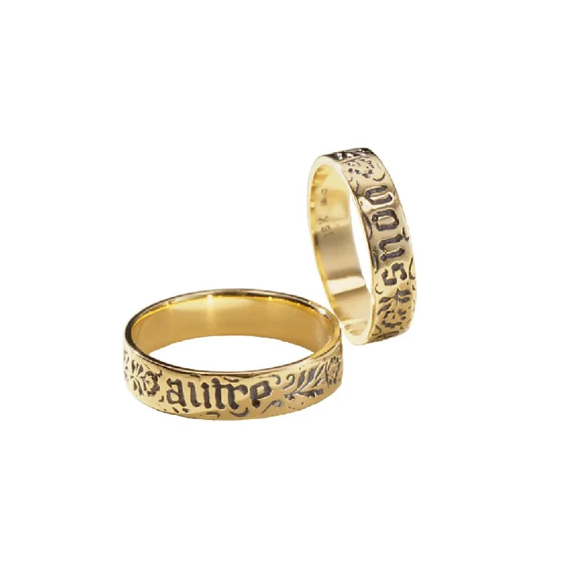 Women’s rings with brushed gold for subtlety -14K Gold You and No Other (Vous Et Nul Autre) Ring