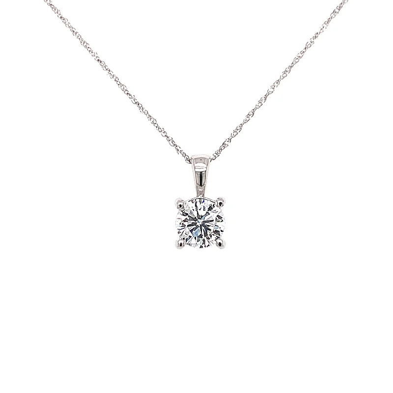 Best necklaces and pendants with heart-shaped lockets for a sentimental keepsake-14K White Gold 1.00ct Laboratory Grown Diamond Necklace