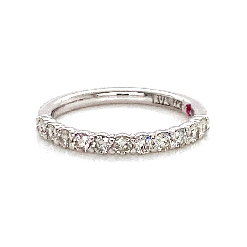 Stunning necklaces and pendants with ruby gemstones for a luxurious red hue-14K White Gold .50tw Diamond Wedding Band