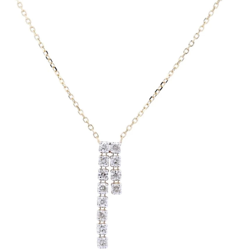 Best necklaces and pendants with cross pendants for a spiritual, meaningful symbol-14K Yellow Gold Diamond Drop Pendant Necklace