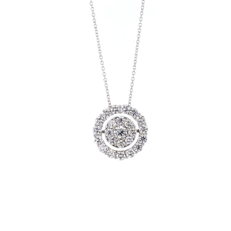 Beautiful necklaces and pendants with gemstone teardrops for an elegant effect-2.62 ctw Diamond Cluster Pendant Necklace