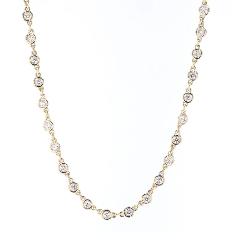 Best necklaces and pendants with cubic zirconia for a budget-friendly dazzling effect-3.12 ctw Diamonds By The Yard Necklace