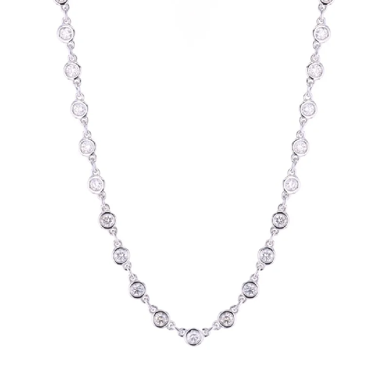 Stunning necklaces and pendants with amethyst gemstones for a calming effect-3.12 ctw Diamonds By The Yard Necklace