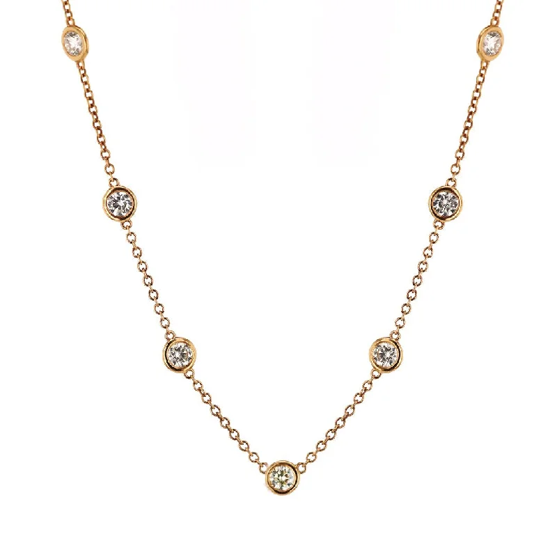 Trendy necklaces and pendants with statement pieces for a bold fashion statement-6.07 ctw Diamonds By The Yard Necklace