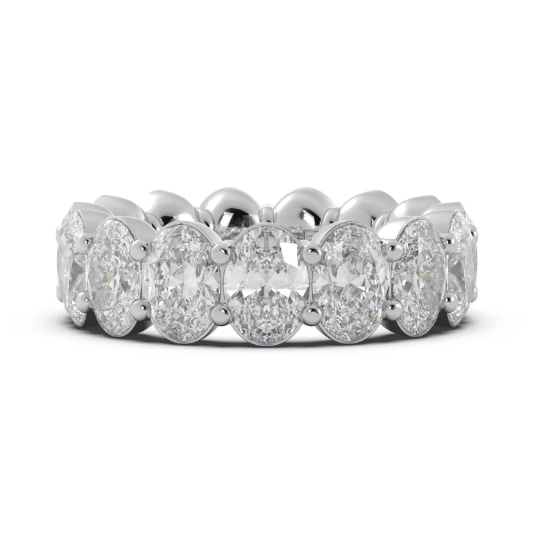 Trendy necklaces and pendants with statement pieces for a bold fashion statement-7.50ct tw Oval Diamond Eternity Band