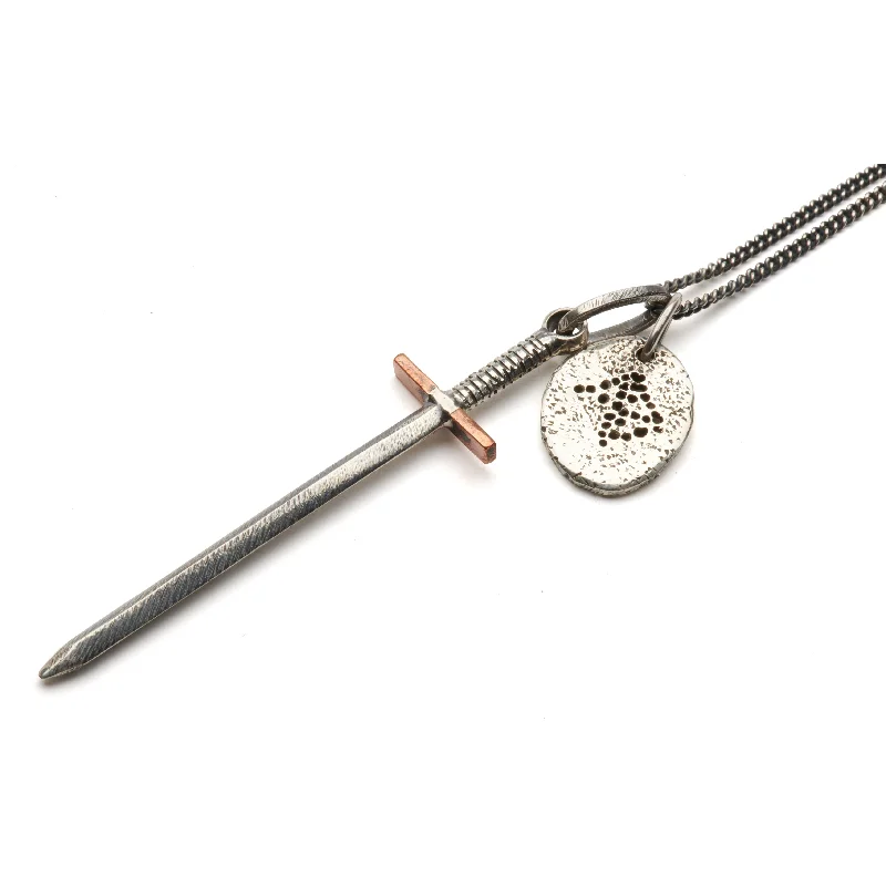 Best necklaces and pendants with floral designs for a feminine and elegant feel-Copper Sword Necklace