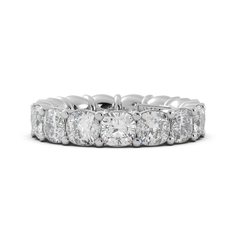 Necklaces and pendants with pearls for a classic and sophisticated touch-8.00ct tw Cushion Cut Diamond Eternity Band