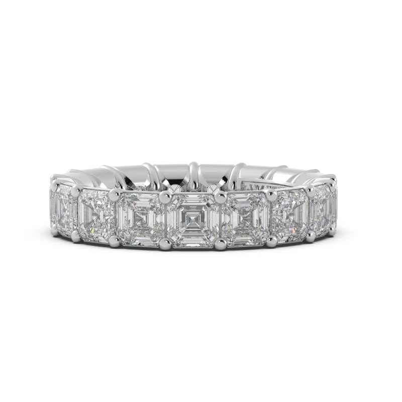 Unique necklaces and pendants with tree of life motifs for nature-inspired elegance-6.80tw Asscher Cut Diamond Eternity Band