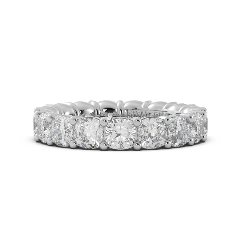 Elegant necklaces and pendants with gold chains for a chic, timeless appearance-5.40tw Cushion Cut Diamond Eternity Band