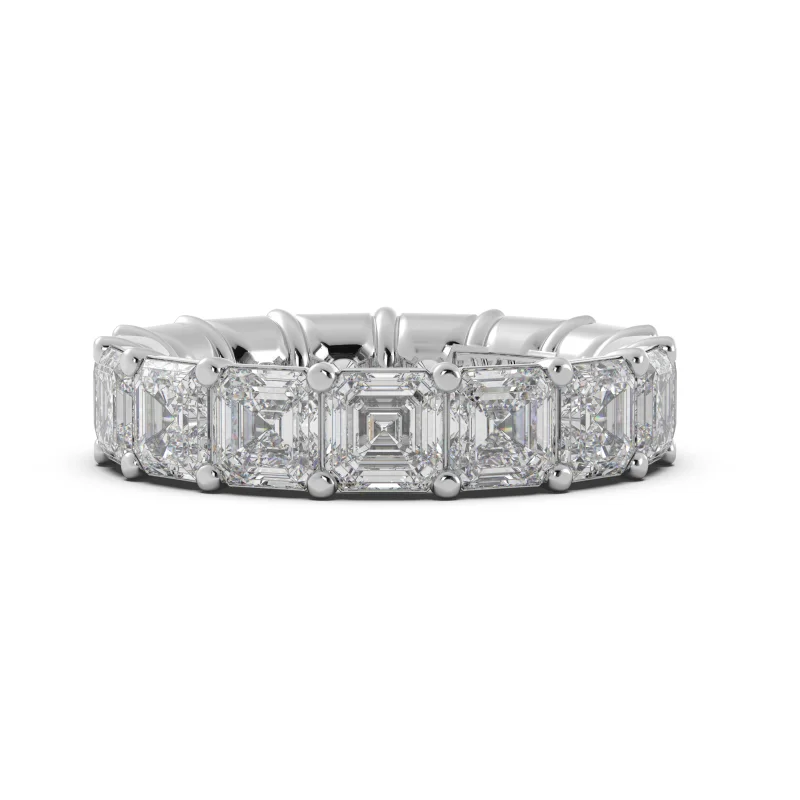 Best necklaces and pendants with emerald gemstones for a rich, sophisticated design-8.00ct tw Asscher Cut Diamond Eternity Band