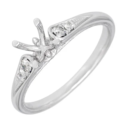 Women’s rings with knot designs for symbolism -Daydream Diamond Engagement Ring Setting in 14kt White Gold (1/10ct tw)