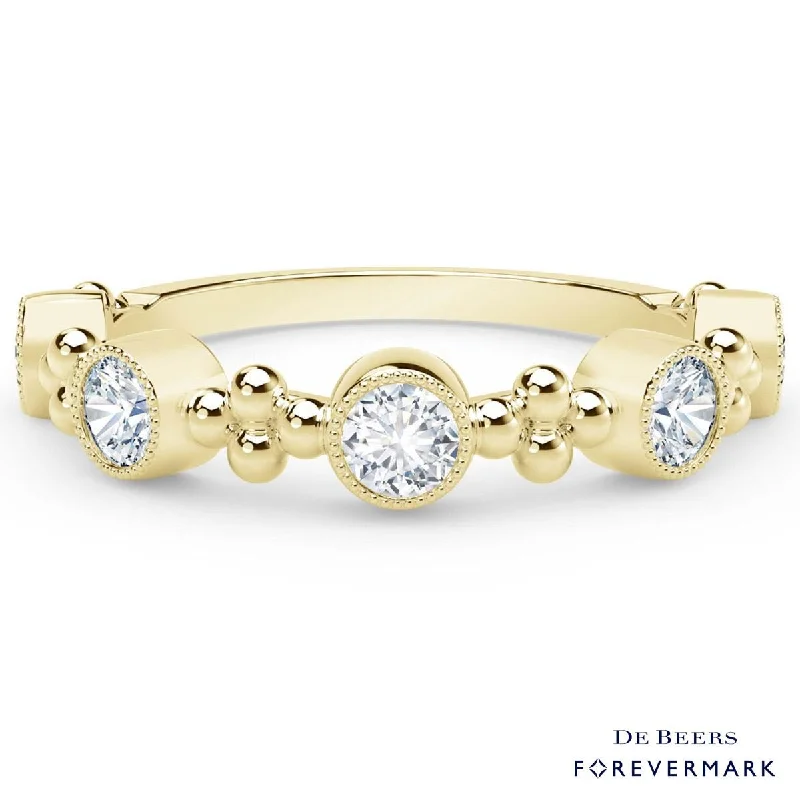 Women’s rings with engraved constellations for stars -Forevermark Tribute Collection Delicate Diamond Ring in 18kt Yellow Gold (1/2ct tw)