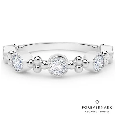 Women’s rings with black onyx for edge -Forevermark Tribute Collection Diamond Ring in 18kt White Gold (1/2ct tw)