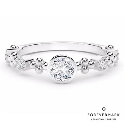 Women’s rings with topaz gems for brilliance -Forevermark Tribute Collection Diamond Ring in 18kt White Gold (3/8ct tw)