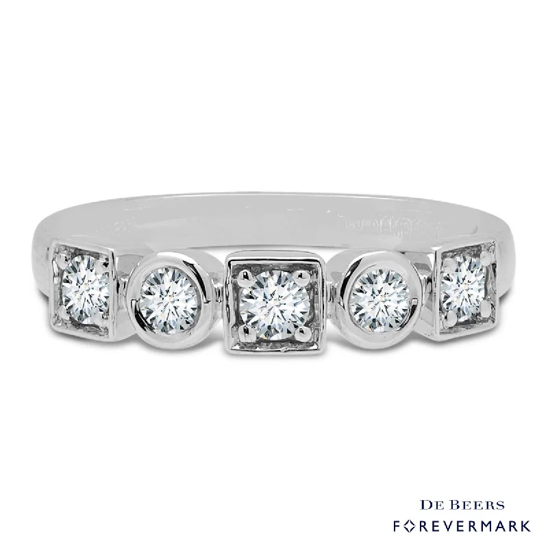 Women’s rings with rough opal for beauty -Forevermark Tribute Collection Diamond Ring in 18kt White Gold (3/8ct tw)