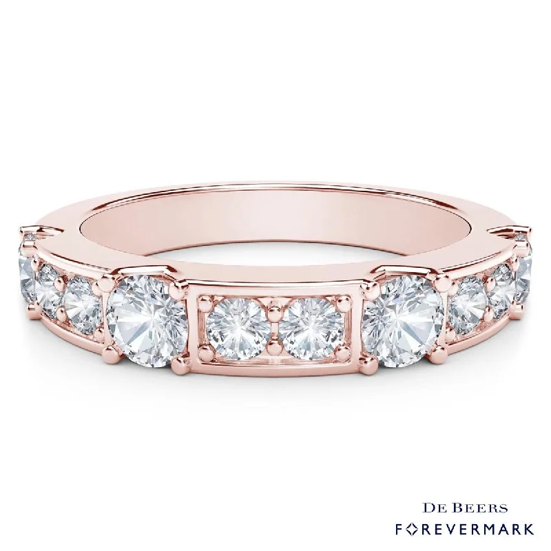 Women’s rings with rough garnet for rugged -Forevermark Tribute Collection Diamond Stackable Ring in 18kt Rose Gold (5/8ct tw)