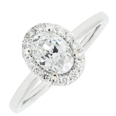 Women’s rings with pave topaz for dazzle -Diamond Engagement Ring Setting in 14kt White Gold (1/5ct tw)