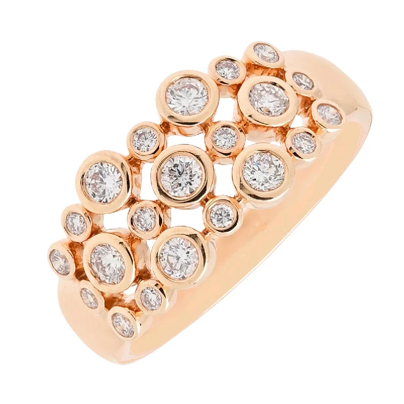 Women’s rings with engraved floral band patterns -Diamond Fashion Ring in 14kt Rose Gold (1/2ct tw)