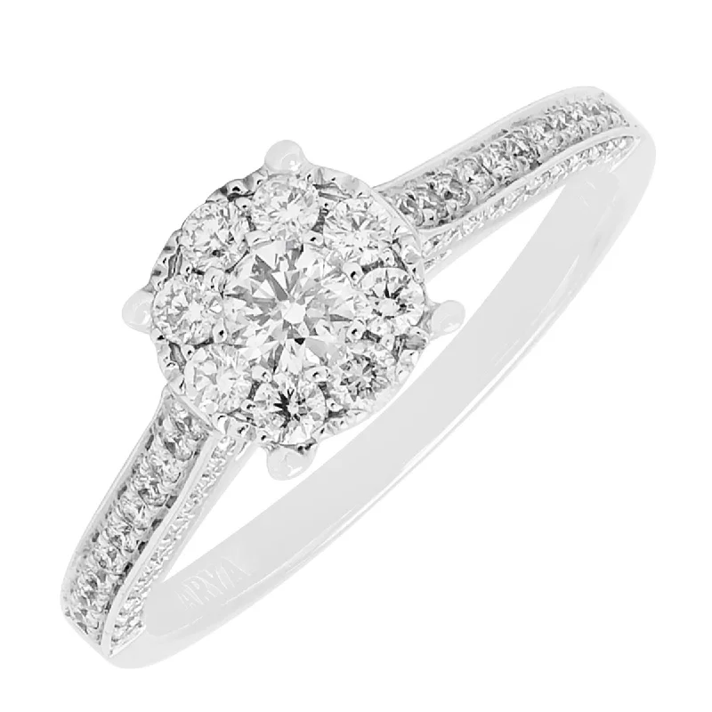 Women’s titanium rings with sleek modern designs -Diamond Fashion Ring in 14kt White Gold (5/8ct tw)