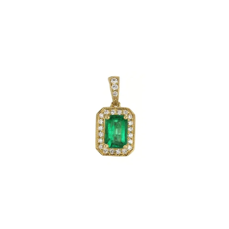 Best necklaces and pendants with zodiac signs for a celestial, astrology-inspired vibe-Emerald & Diamond Pendant | M10265954