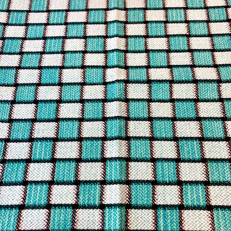 Teal Basketweave Pattern