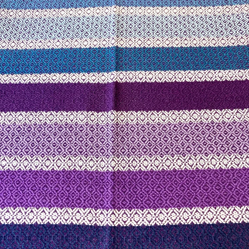 Teal/Purple/Lavender Point Twill Pattern w/Purple Weft