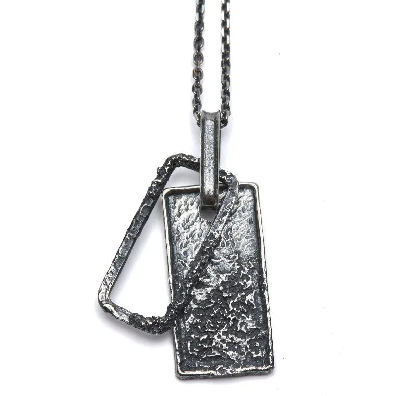 Necklaces and pendants with leaf-shaped designs for an earthy, organic feel-Hollow Tag Necklace