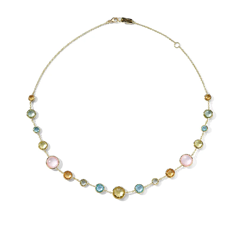 Beautiful necklaces and pendants with moon and star charms for a dreamy effect-IPPOLITA Lollipop 18K Yellow Gold Lollitini Short Necklace in Sorbet