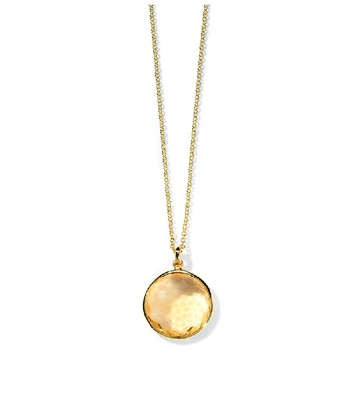 Necklaces and pendants with diamond pendants for a luxurious sparkling effect-IPPOLITA Lollipop 18K Yellow Gold Medium Pendant Necklace in Honey Citrine