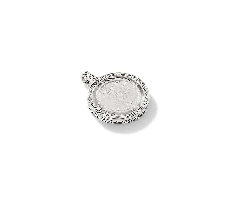 Beautiful necklaces and pendants with gemstone teardrops for an elegant effect-John Hardy Classic Chain Reticulated Sterling Silver Pendant