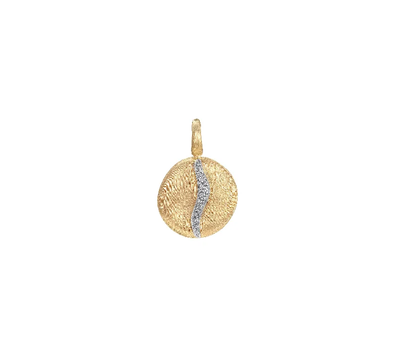 Unique necklaces and pendants with engraved messages for a sentimental gift-Marco Bicego Jaipur Yellow Gold Pendant with Diamonds