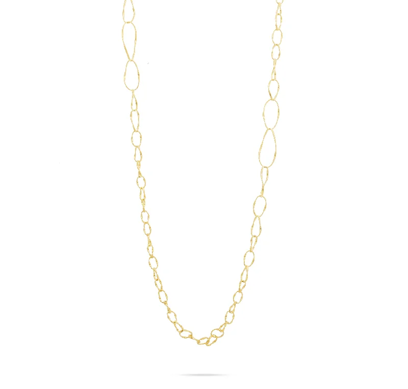 Best necklaces and pendants with gemstone clusters for a bold and colorful effect-Marco Bicego Marrakech Yellow Gold Long Chain Necklace