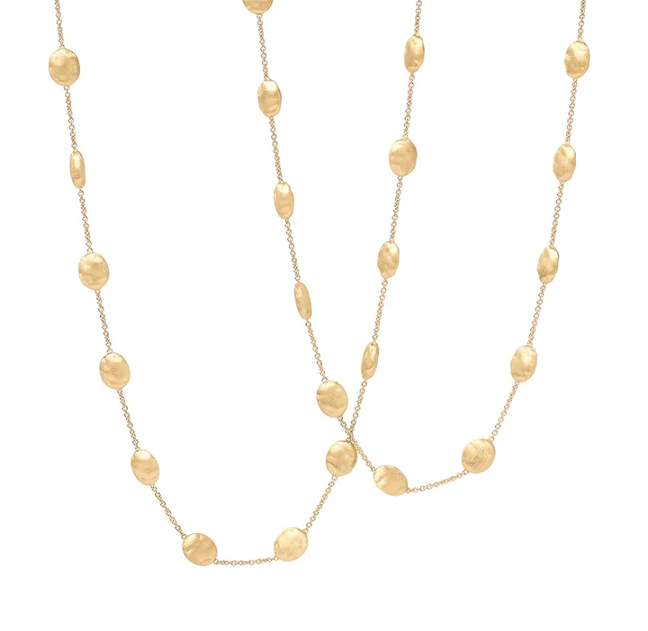 Stunning necklaces and pendants with amethyst gemstones for a calming effect-Marco Bicego Siviglia Yellow Gold Large Bead Long Necklace