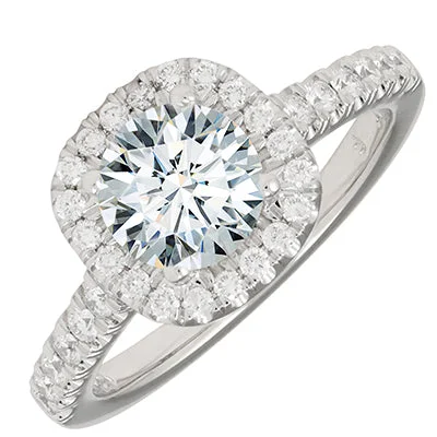 Women’s rings with spiral onyx for contrast -Martin Flyer Diamond Micro Pave Engagement Ring Setting in 14kt White Gold