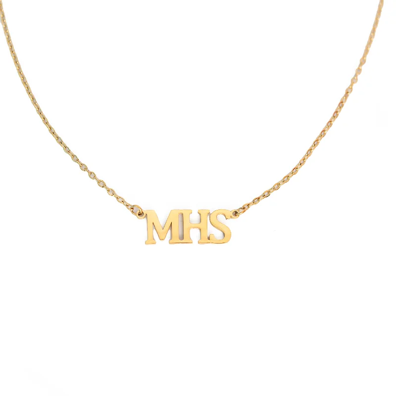 Beautiful necklaces and pendants with diamond-encrusted designs for maximum sparkle-MHS Nameplate Necklace