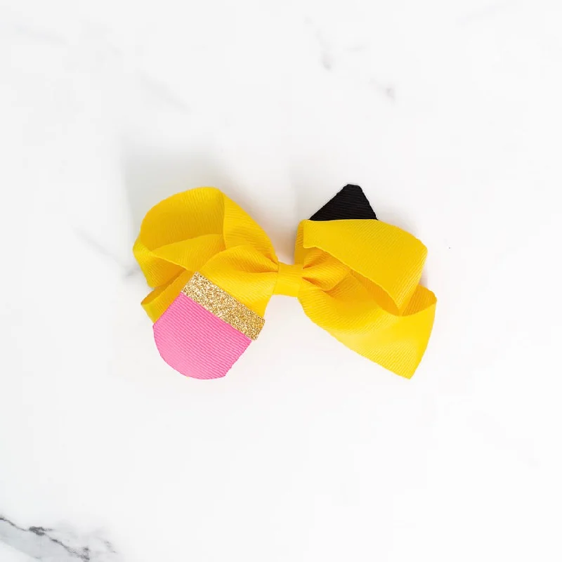 Necklaces and pendants with abstract shapes for a modern, creative appearance-Pencil Bow Hair Clip