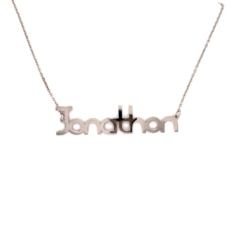 Beautiful necklaces and pendants with layered chains for a fashionable, chic look-Personalized Name Plate