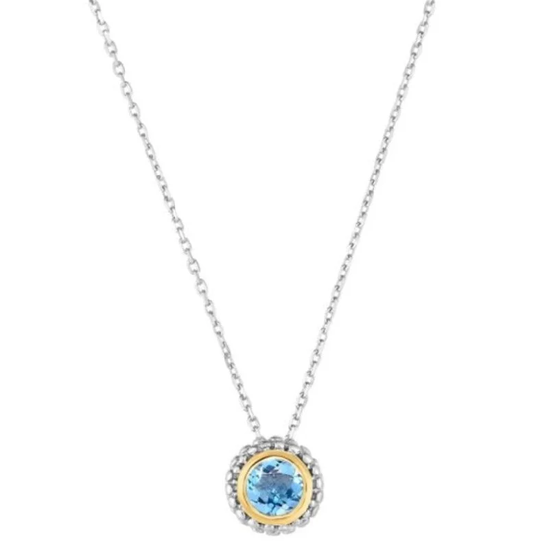 Best necklaces and pendants with silver chains for a sleek, timeless look-Phillip Gavriel Sterling Silver Blue Topaz Pendant