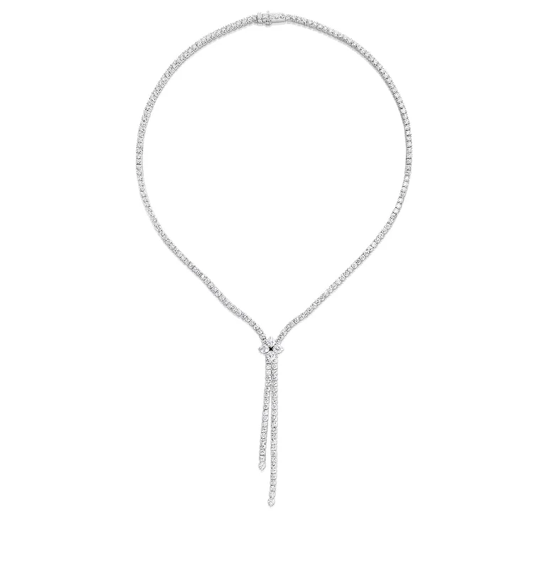 Elegant necklaces and pendants with gold chains for a chic, timeless appearance-Roberto Coin Love in Verona White Gold Diamond Necklace