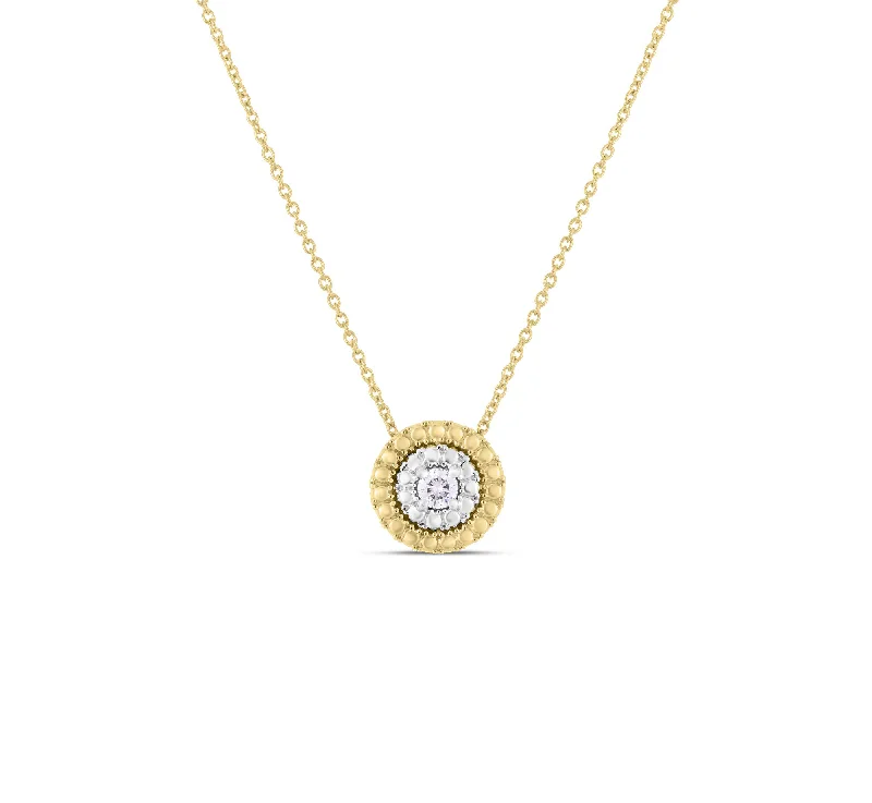 Best necklaces and pendants with infinity hearts for a romantic, eternal symbol-Roberto Coin Siena Yellow Gold and White Gold Dot Small Necklace