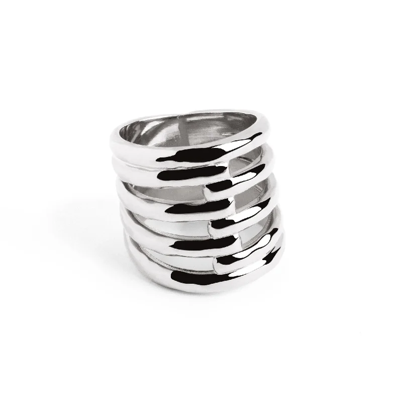 Women’s rings with sleek hematite for sheen -Roots Ring