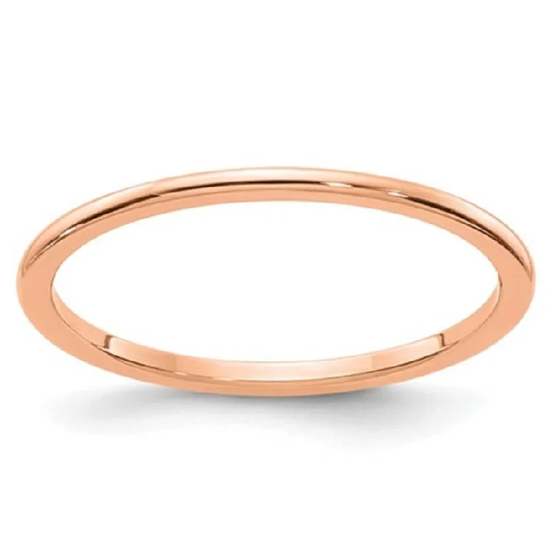 Best necklaces and pendants with cross pendants for a spiritual, meaningful symbol-14K Rose Gold 1.2MM Stackable Band