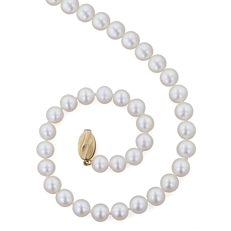 Best necklaces and pendants with gemstone clusters for a bold and colorful effect-Sabel Pearl 14K Yellow Gold Near Round Freshwater Cultured Pearl Strand in 8-8.5mm Width