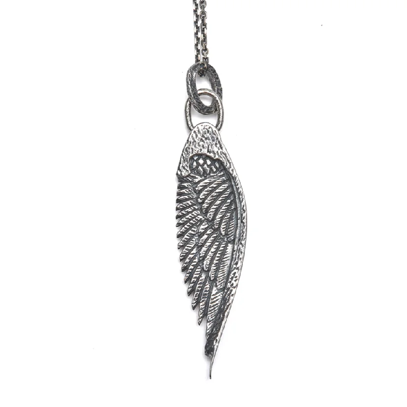 Beautiful necklaces and pendants with moon and star charms for a dreamy effect-Silver Wing Necklace