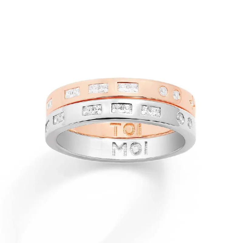 Women’s rings with faceted fluorite for hues -TOI MOI Morse Code Ring