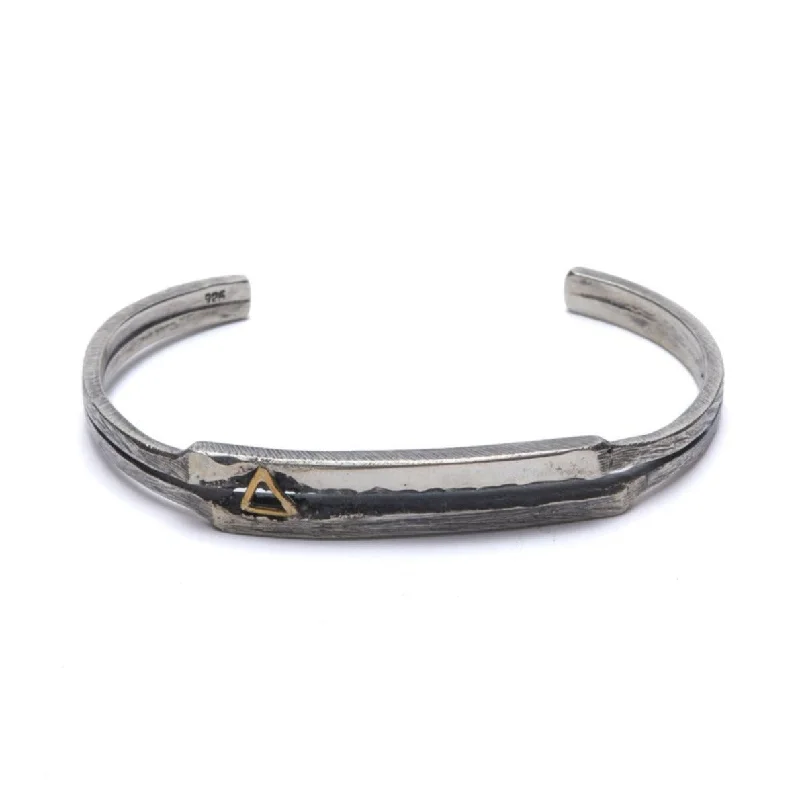 Best necklaces and pendants with sterling silver for an affordable yet stylish choice-Triangle Split Cuff