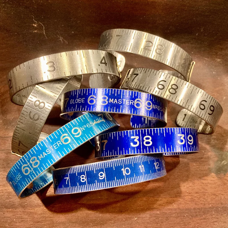 Best necklaces and pendants with matching rings for a coordinated jewelry set-Upcycled Carpenter Ruler Cuffs