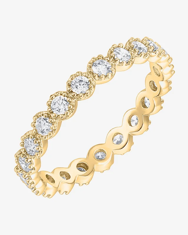 Unique necklaces and pendants with gemstones for a colorful and vibrant statement-Vermeil Cassidy Eternity Band