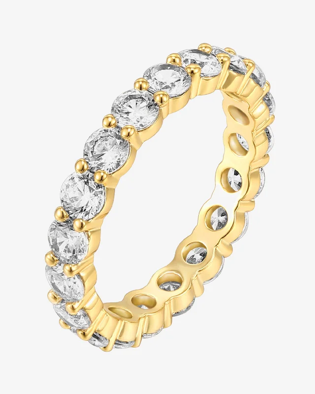 Necklaces and pendants with abstract shapes for a modern, creative appearance-Vermeil Classic Eternity Band