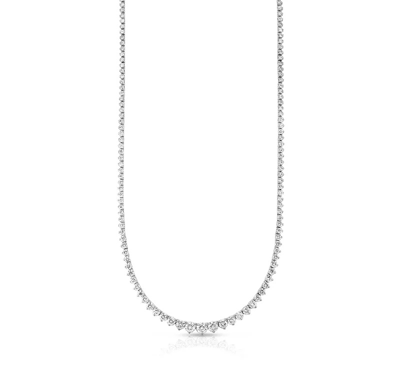 Layered necklaces and pendants for a trendy and fashionable stacked look-Sabel Collection White Gold Round Diamond Eternity Necklace